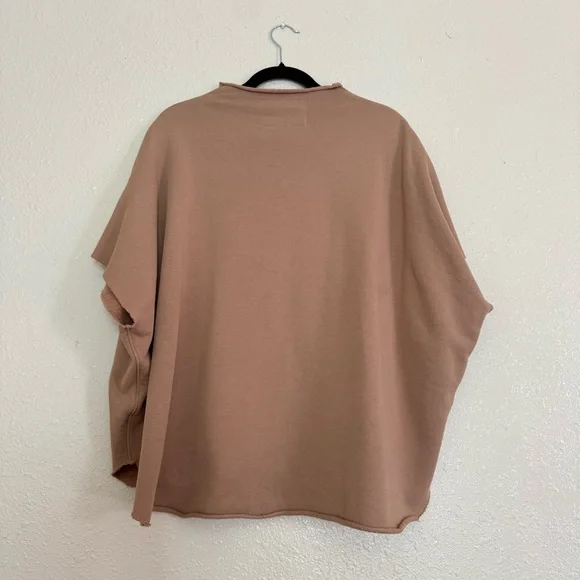 Frank & Eileen Audrey Funnel Neck Capelet in Sand - Picture 4 of 7